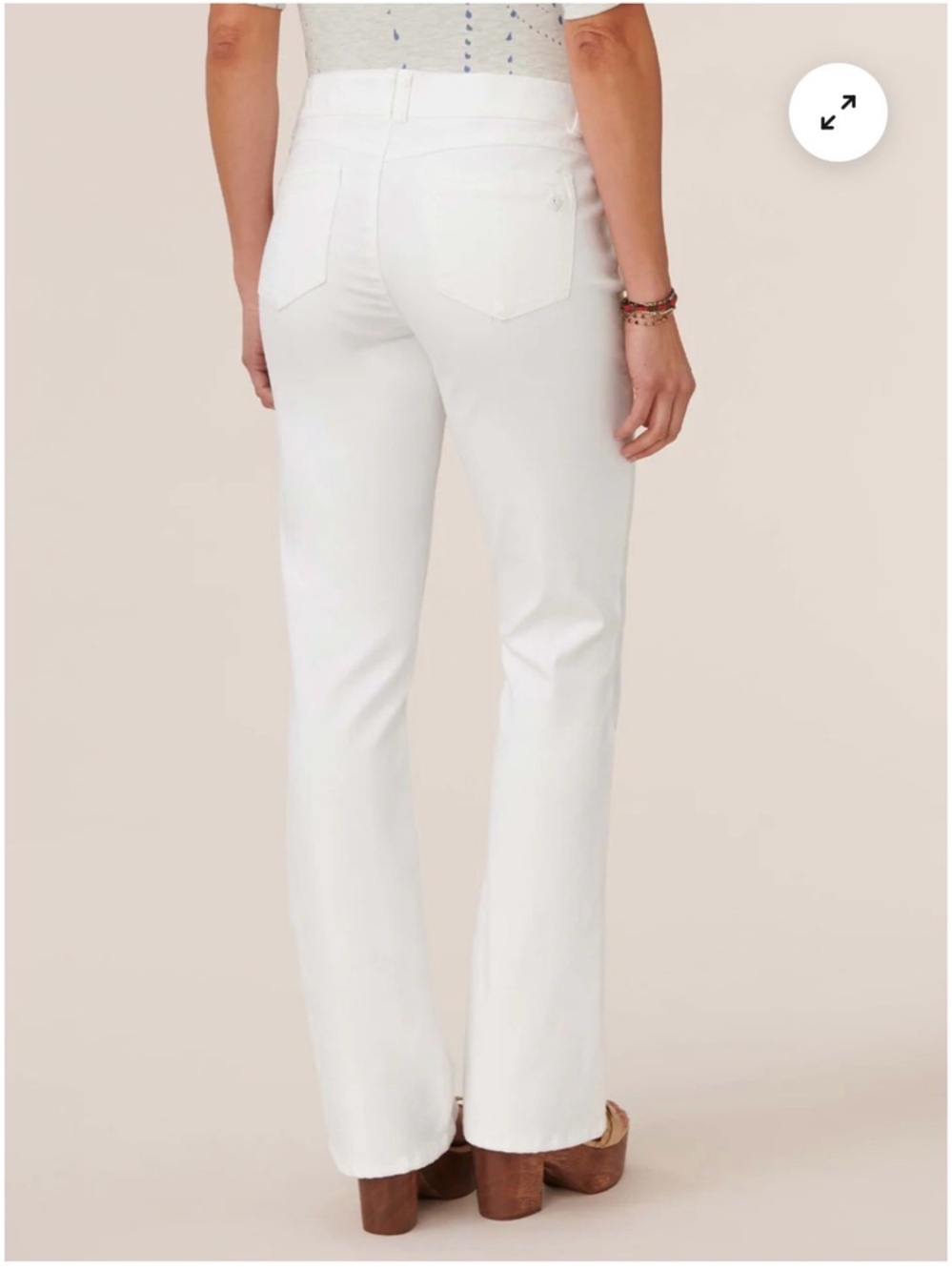 Democracy “Ab” solution bootcut white raw hem jeans, size 8, perfect - Picture 3 of 6